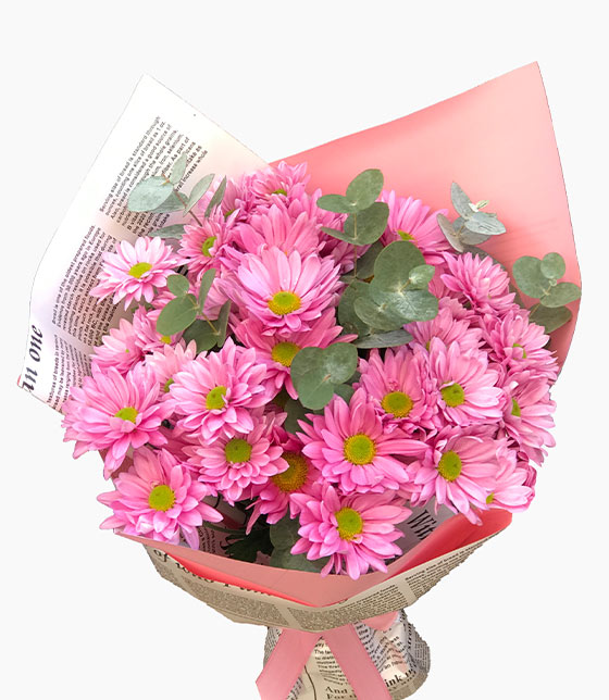 Pembe Papatya Buketi – Zarif ve Taze Çiçek Aranjmanı