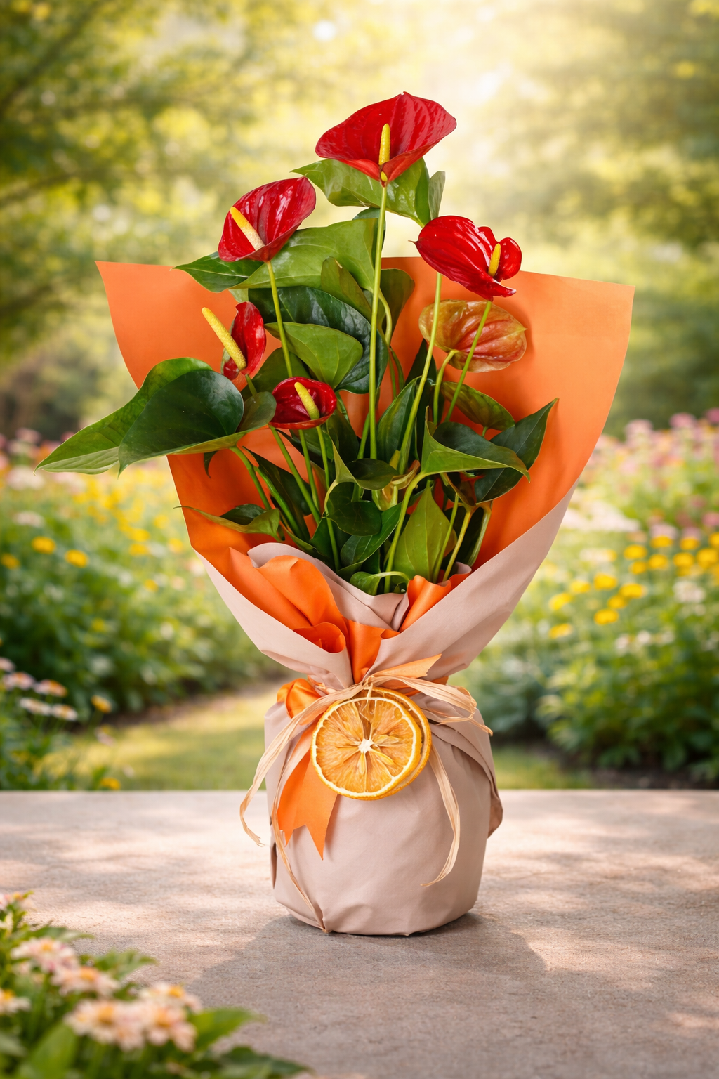 Antoryum Çiçeği – Şık ve Kalıcı Saksı Aranjmanı