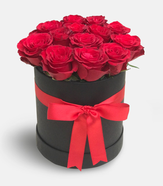 Silindir Kutuda Kırmızı Güller – Zarif & Romantik Sürpriz