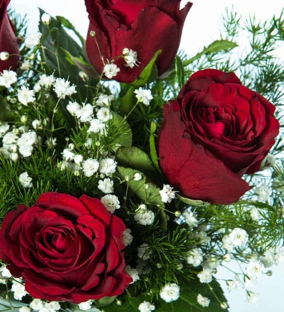 Cam Vazoda 5 Kırmızı Gül – Aşkın En Temiz Dili