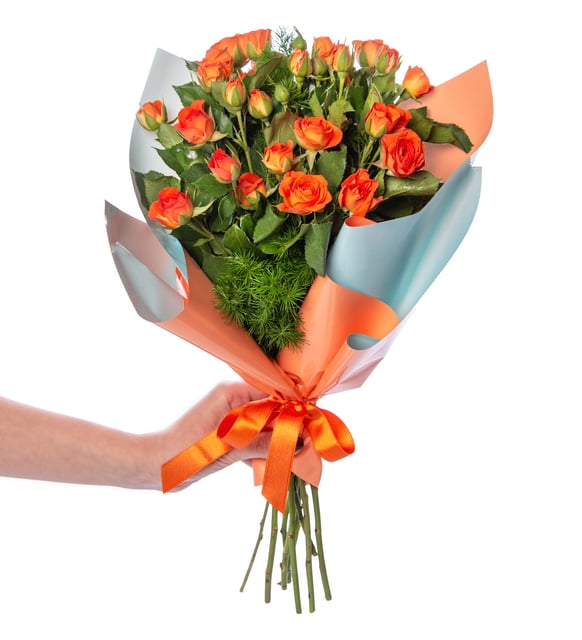 Turuncu Gül Buketi – Enerji ve Neşe