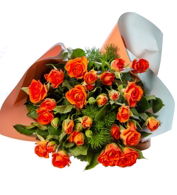 Turuncu Gül Buketi – Enerji ve Neşe